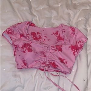 Granite patterned bathing suit top